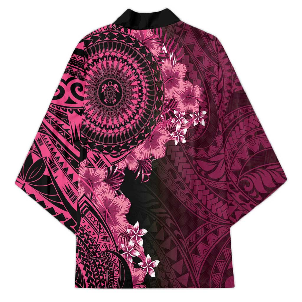 Vanuatu Kimono Hibisus Polynesian Pattern Pink LT14 - Polynesian Pride