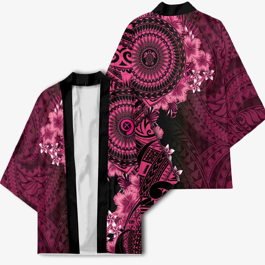 Vanuatu Kimono Hibisus Polynesian Pattern Pink LT14 - Polynesian Pride