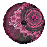 Vanuatu Spare Tire Cover Hibisus Polynesian Pattern Pink - Polynesian Pride