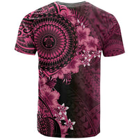 Vanuatu T Shirt Hibisus Polynesian Pattern Pink - Polynesian Pride