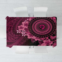 Vanuatu Tablecloth Hibisus Polynesian Pattern Pink LT14 Pink - Polynesian Pride