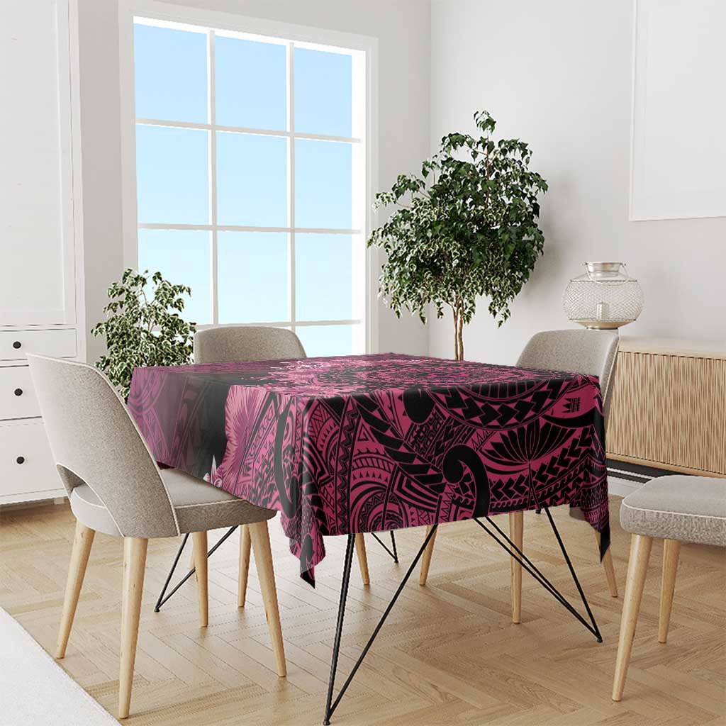 Vanuatu Tablecloth Hibisus Polynesian Pattern Pink LT14 - Polynesian Pride