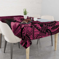 Vanuatu Tablecloth Hibisus Polynesian Pattern Pink LT14 - Polynesian Pride