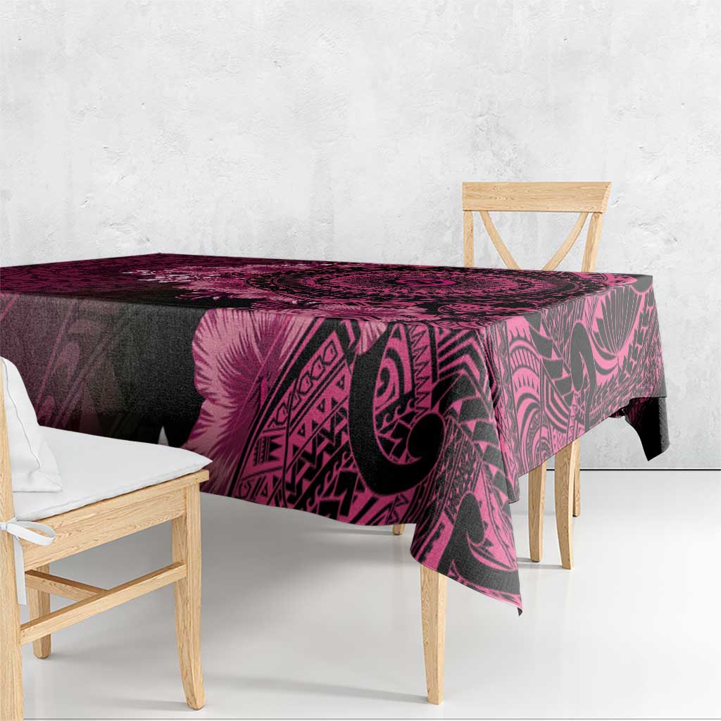 Vanuatu Tablecloth Hibisus Polynesian Pattern Pink LT14 - Polynesian Pride