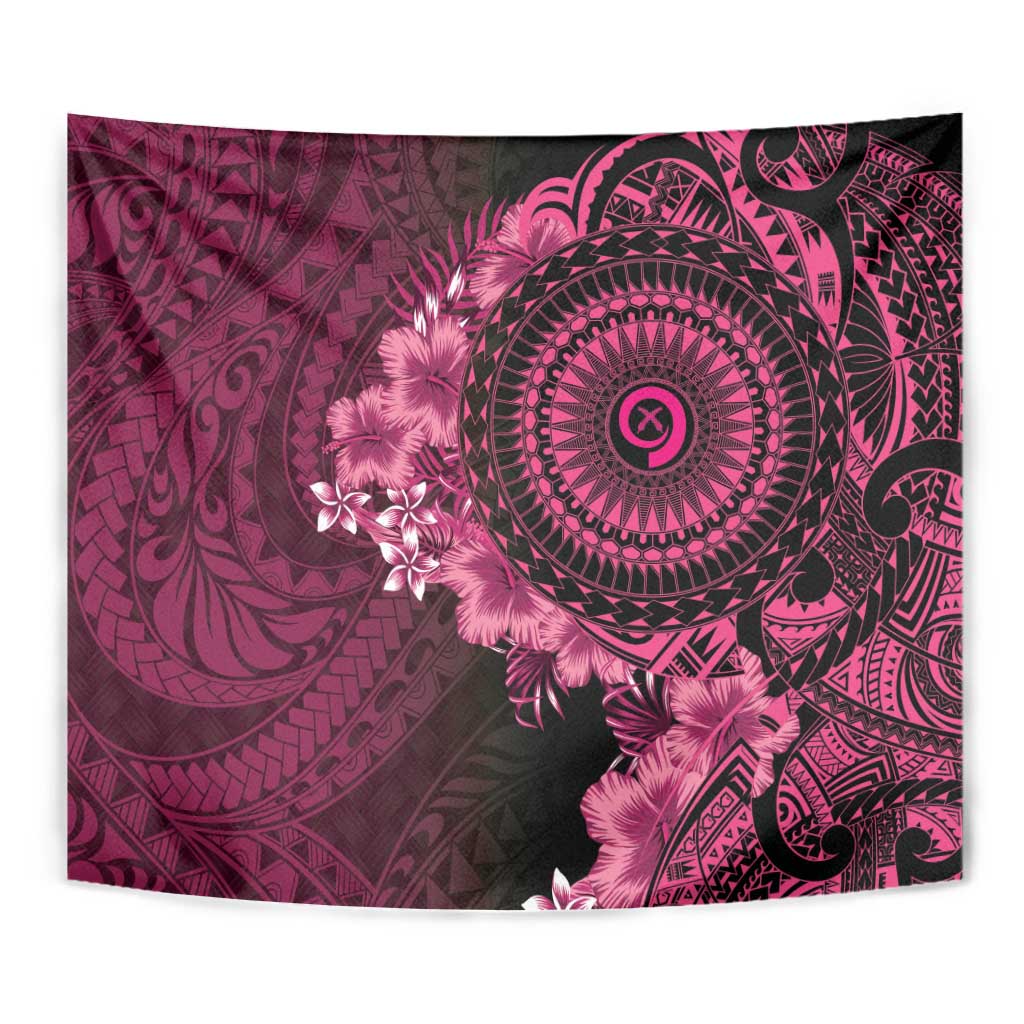 Vanuatu Tapestry Hibisus Polynesian Pattern Pink - Polynesian Pride