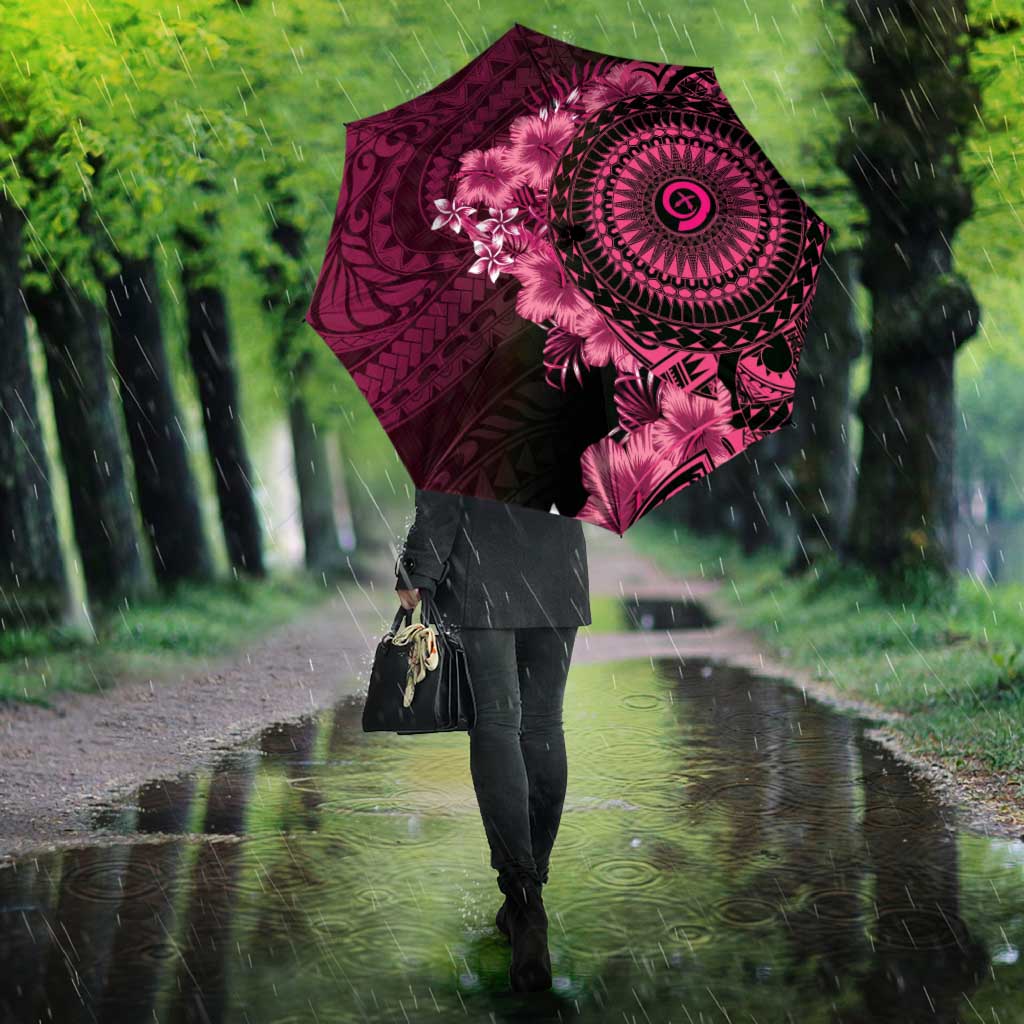 Vanuatu Umbrella Hibisus Polynesian Pattern Pink LT14 - Polynesian Pride