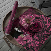 Vanuatu Wrapping Paper Hibisus Polynesian Pattern Pink - Polynesian Pride