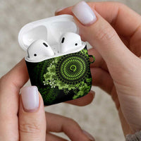 Vanuatu AirPods Case Hibisus Polynesian Pattern Green LT14 - Polynesian Pride