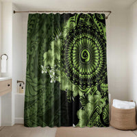 Vanuatu Bathroom Set Hibisus Polynesian Pattern Green - Polynesian Pride