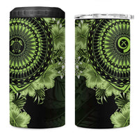 Vanuatu 4 in 1 Can Cooler Tumbler Hibisus Polynesian Pattern Green LT14 One Size: 16 oz Green - Polynesian Pride