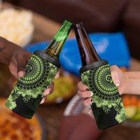 Vanuatu 4 in 1 Can Cooler Tumbler Hibisus Polynesian Pattern Green LT14 - Polynesian Pride