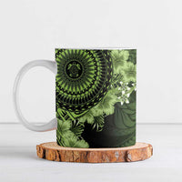 Vanuatu Ceramic Mug Hibisus Polynesian Pattern Green LT14 Green - Polynesian Pride