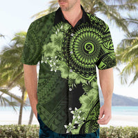 Vanuatu Hawaiian Shirt Hibisus Polynesian Pattern Green LT14 - Polynesian Pride