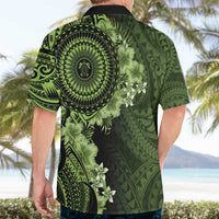 Vanuatu Hawaiian Shirt Hibisus Polynesian Pattern Green LT14 - Polynesian Pride
