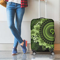 Vanuatu Luggage Cover Hibisus Polynesian Pattern Green LT14 - Polynesian Pride