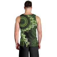 Vanuatu Men Tank Top Hibisus Polynesian Pattern Green LT14 - Polynesian Pride