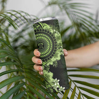 Vanuatu Skinny Tumbler Hibisus Polynesian Pattern Green - Polynesian Pride