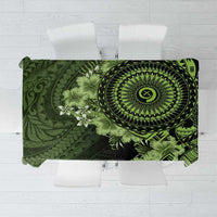 Vanuatu Tablecloth Hibisus Polynesian Pattern Green LT14 Green - Polynesian Pride