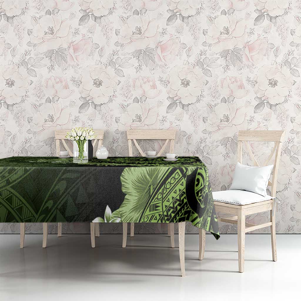 Vanuatu Tablecloth Hibisus Polynesian Pattern Green LT14 - Polynesian Pride
