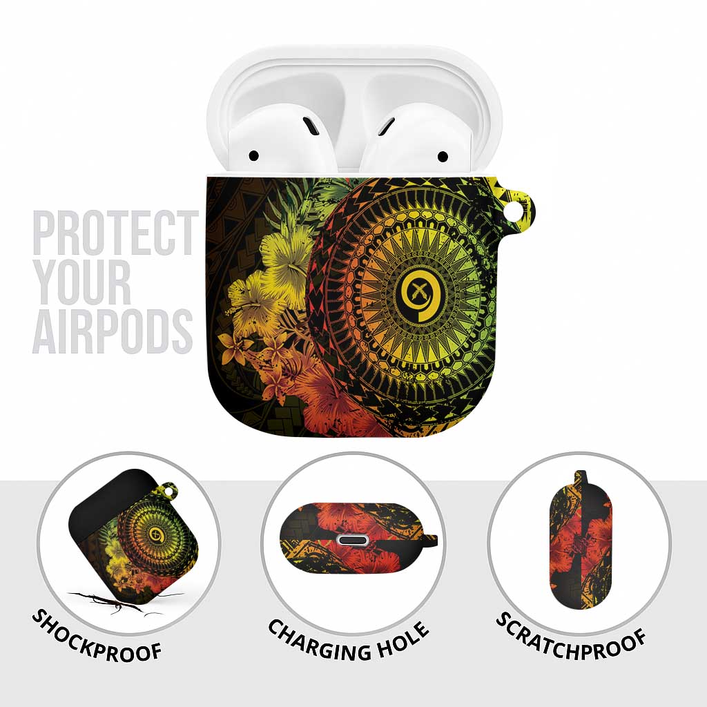 Vanuatu AirPods Case Hibisus Polynesian Pattern Reggae LT14 - Polynesian Pride
