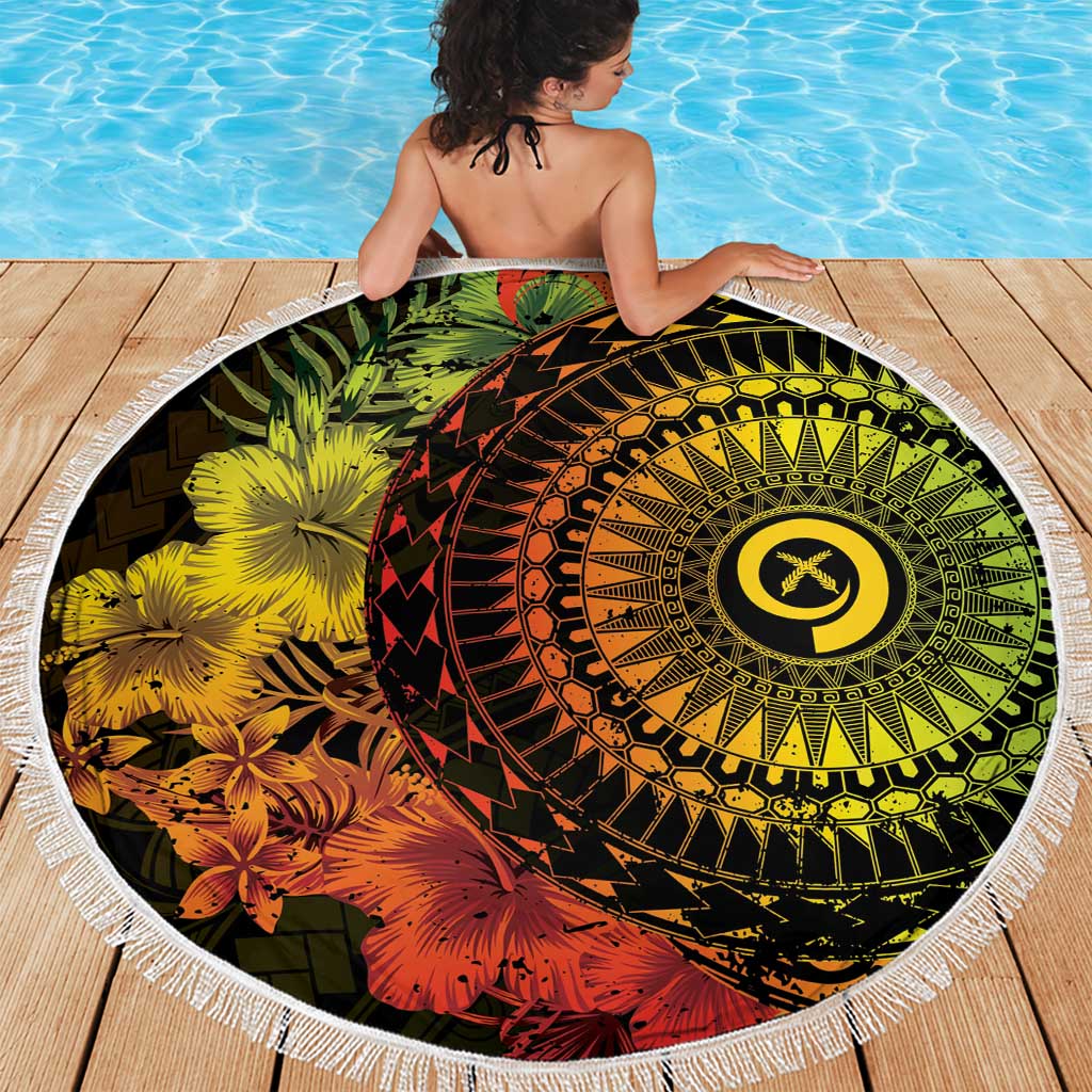 Vanuatu Beach Blanket Hibisus Polynesian Pattern Reggae LT14 - Polynesian Pride