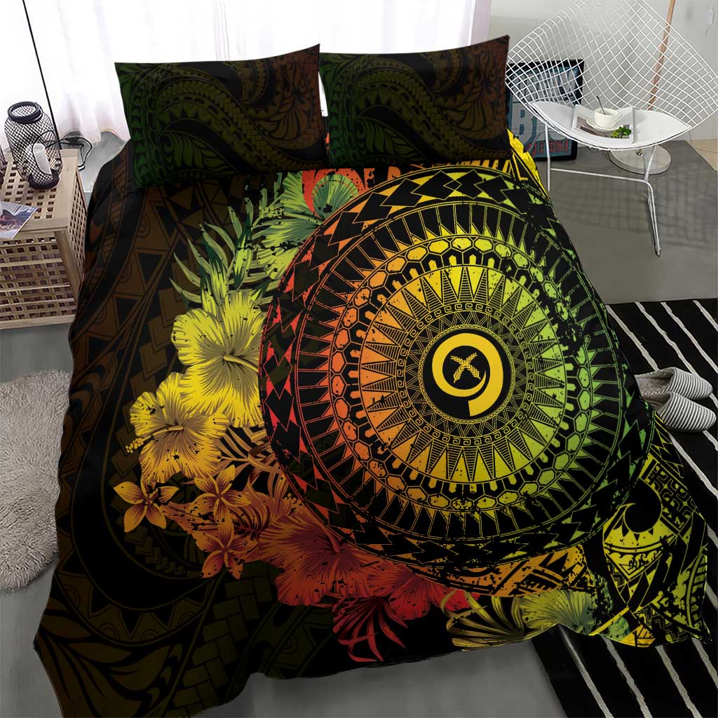 Vanuatu Bedding Set Hibisus Polynesian Pattern Reggae - Polynesian Pride