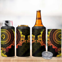 Vanuatu 4 in 1 Can Cooler Tumbler Hibisus Polynesian Pattern Reggae LT14 - Polynesian Pride