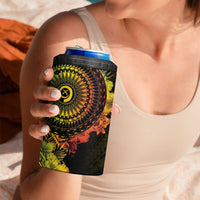Vanuatu 4 in 1 Can Cooler Tumbler Hibisus Polynesian Pattern Reggae LT14 - Polynesian Pride