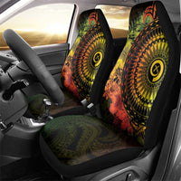 Vanuatu Car Seat Cover Hibisus Polynesian Pattern Reggae - Polynesian Pride