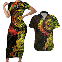 Vanuatu Couples Matching Short Sleeve Bodycon Dress and Hawaiian Shirt Hibisus Polynesian Pattern Reggae LT14 Reggae - Polynesian Pride