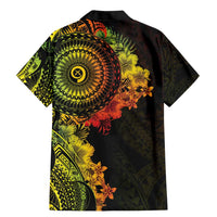 Vanuatu Family Matching Mermaid Dress and Hawaiian Shirt Hibisus Polynesian Pattern Reggae LT14 - Polynesian Pride