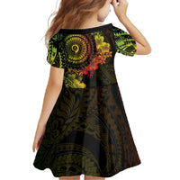 Vanuatu Family Matching Off Shoulder Maxi Dress and Hawaiian Shirt Hibisus Polynesian Pattern Reggae LT14 - Polynesian Pride