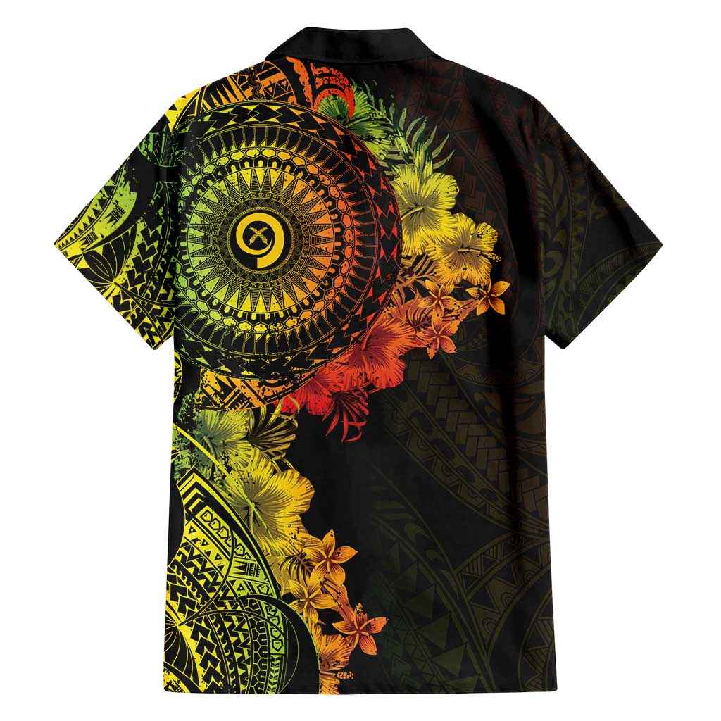 Vanuatu Family Matching Off Shoulder Maxi Dress and Hawaiian Shirt Hibisus Polynesian Pattern Reggae LT14 - Polynesian Pride