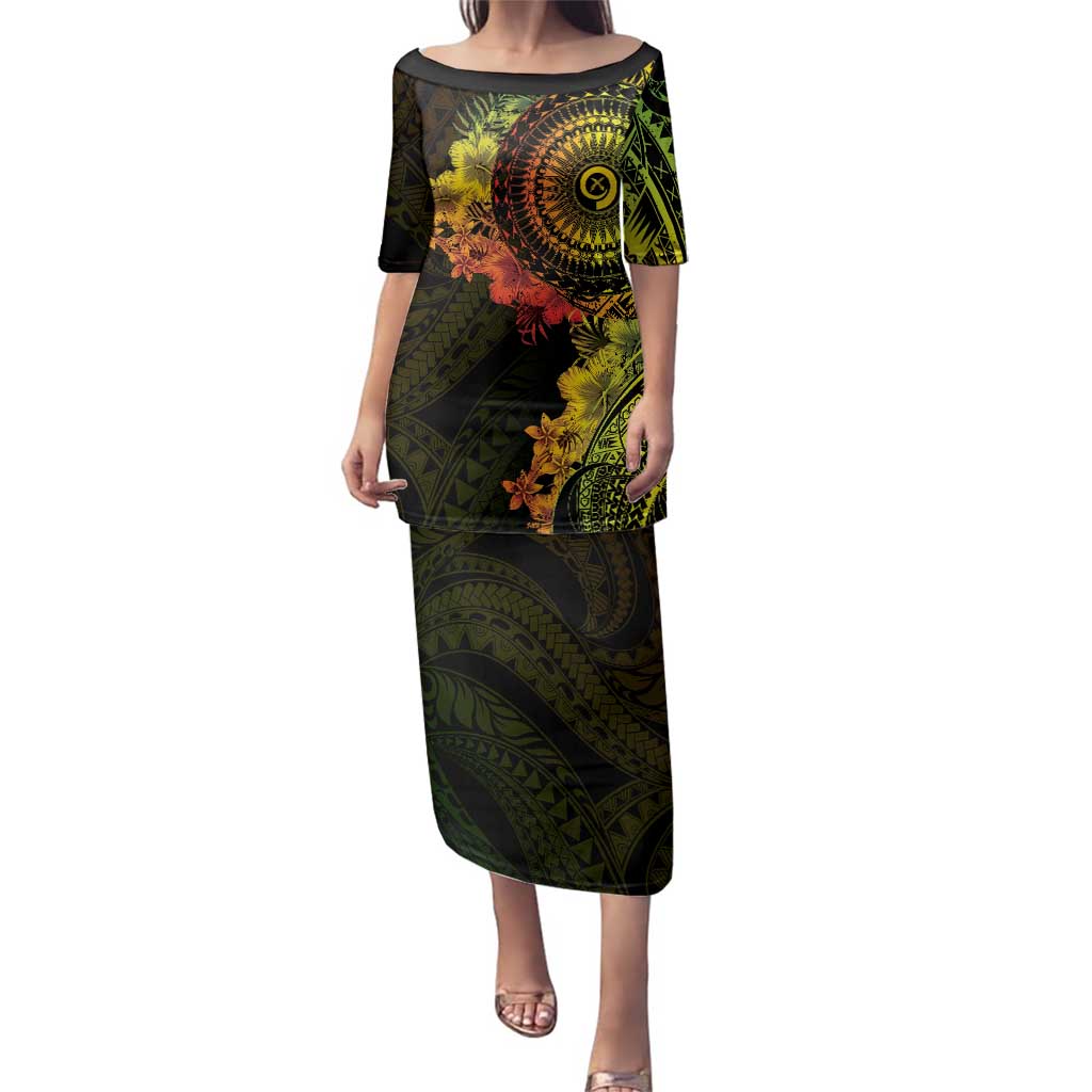 Vanuatu Family Matching Puletasi and Hawaiian Shirt Hibisus Polynesian Pattern Reggae - Polynesian Pride