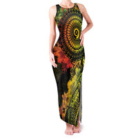 Vanuatu Family Matching Tank Maxi Dress and Hawaiian Shirt Hibisus Polynesian Pattern Reggae LT14 Mom's Dress Reggae - Polynesian Pride