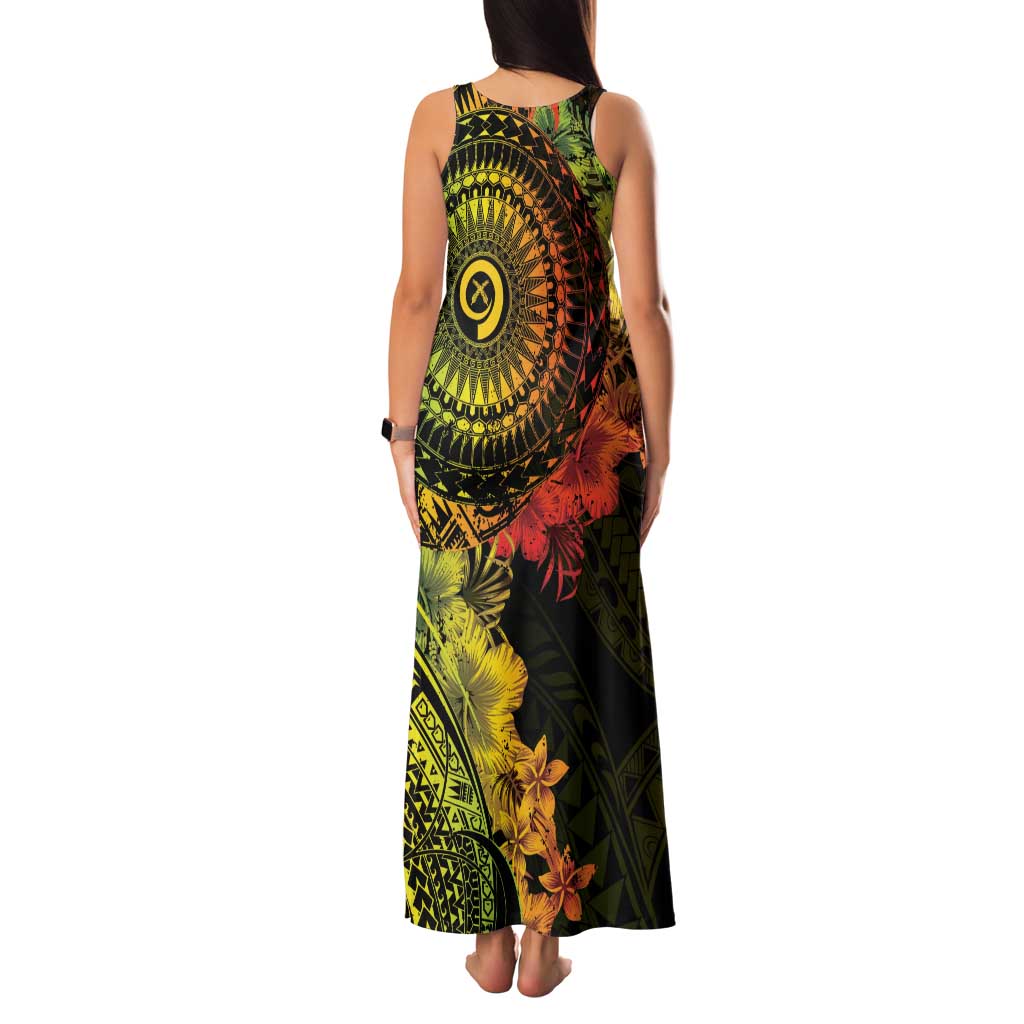 Vanuatu Family Matching Tank Maxi Dress and Hawaiian Shirt Hibisus Polynesian Pattern Reggae LT14 - Polynesian Pride