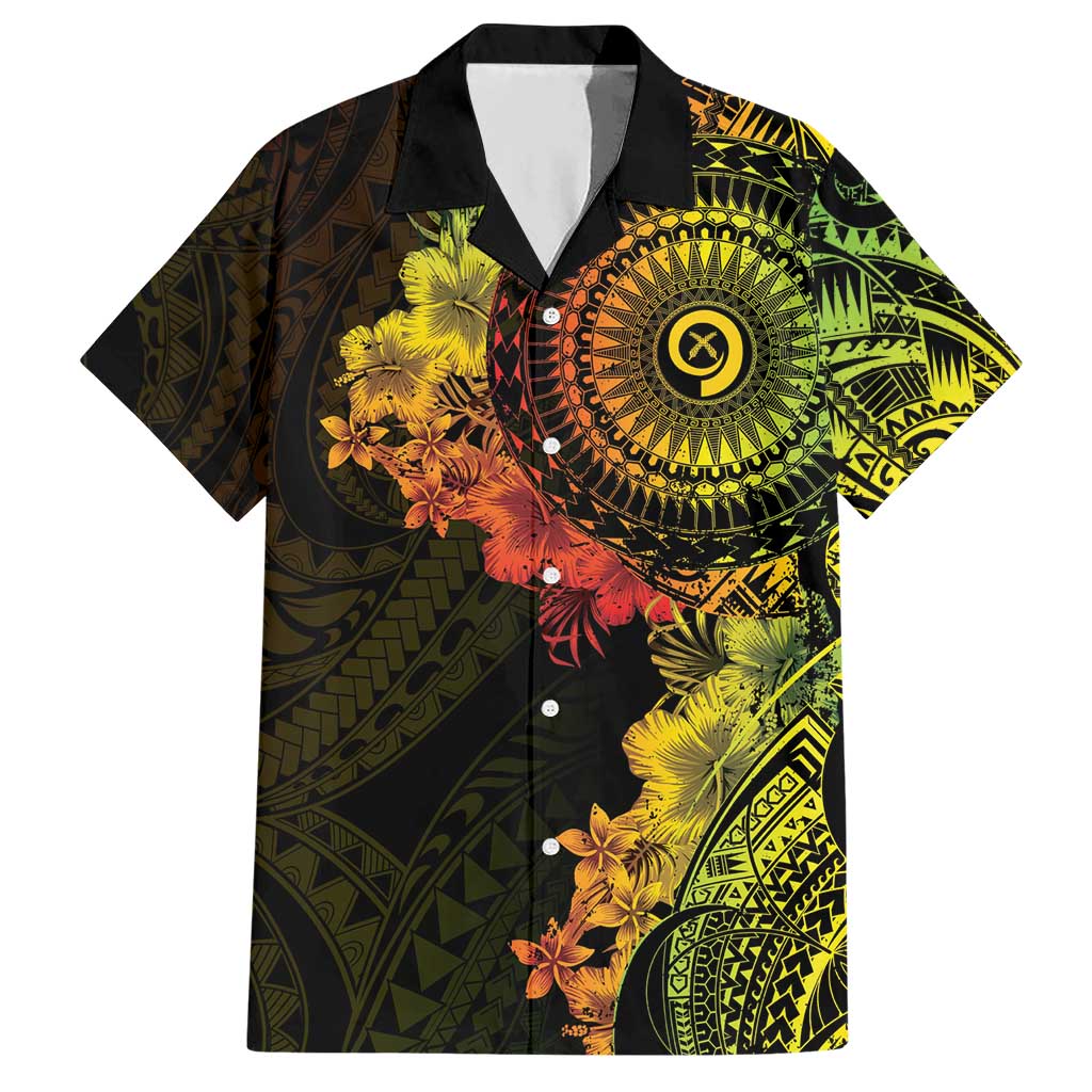 Vanuatu Hawaiian Shirt Hibisus Polynesian Pattern Reggae LT14 Reggae - Polynesian Pride