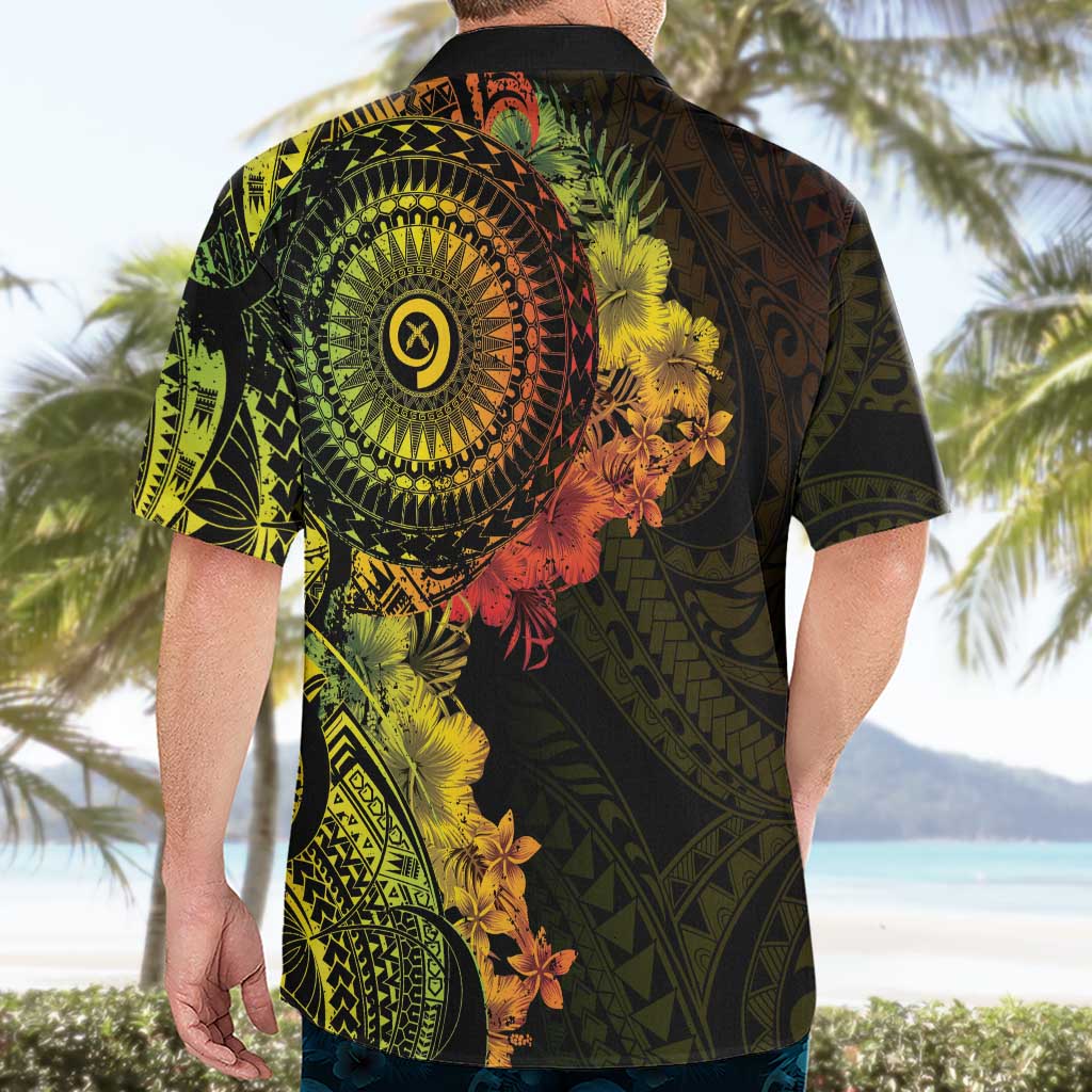 Vanuatu Hawaiian Shirt Hibisus Polynesian Pattern Reggae LT14 - Polynesian Pride