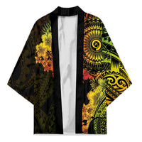 Vanuatu Kimono Hibisus Polynesian Pattern Reggae LT14 Unisex Reggae - Polynesian Pride