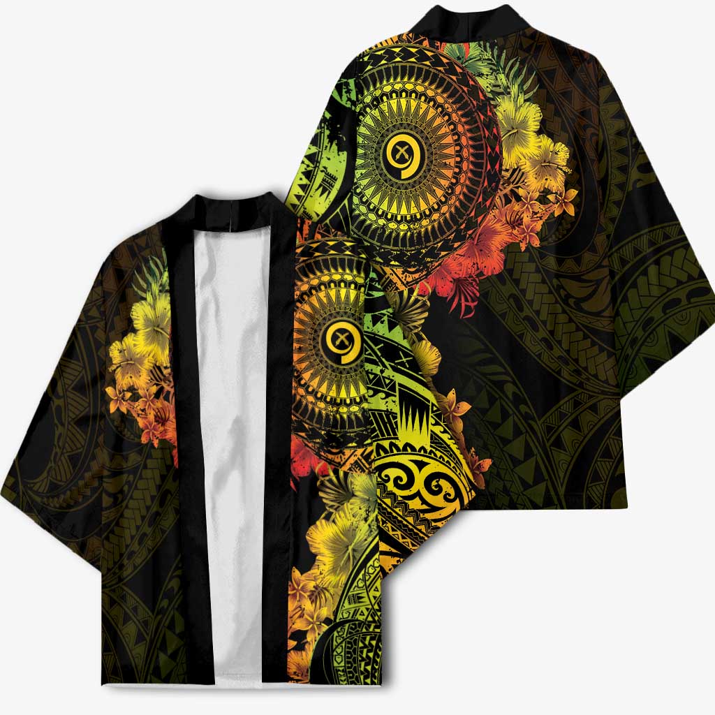 Vanuatu Kimono Hibisus Polynesian Pattern Reggae LT14 - Polynesian Pride