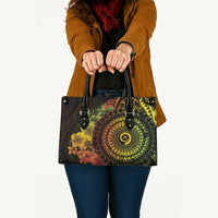 Vanuatu Leather Bag Hibisus Polynesian Pattern Reggae - Polynesian Pride