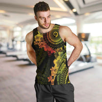 Vanuatu Men Tank Top Hibisus Polynesian Pattern Reggae LT14 Reggae - Polynesian Pride