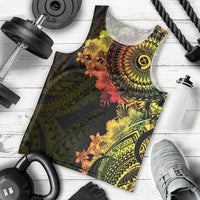 Vanuatu Men Tank Top Hibisus Polynesian Pattern Reggae LT14 - Polynesian Pride