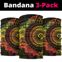 Vanuatu Neck Gaiter Hibisus Polynesian Pattern Reggae - Polynesian Pride