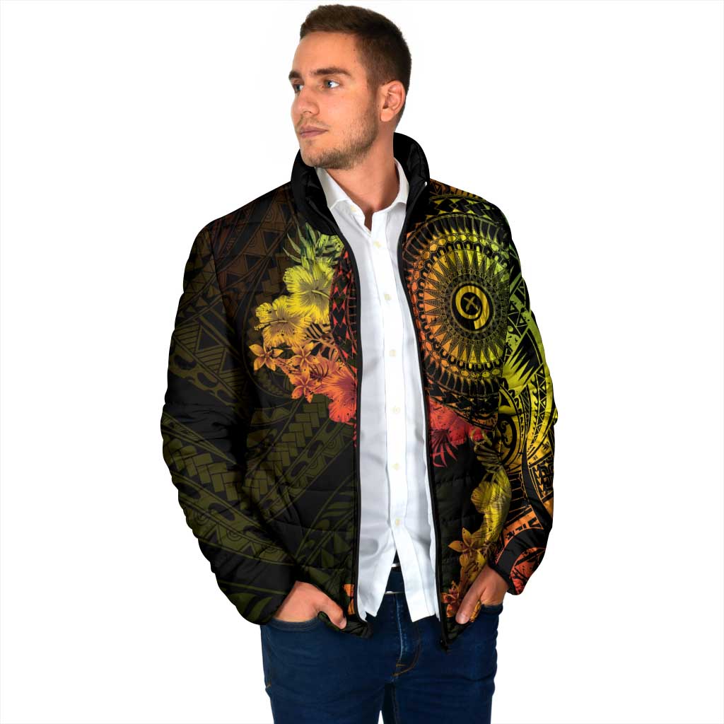 Vanuatu Padded Jacket Hibisus Polynesian Pattern Reggae LT14 - Polynesian Pride