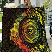 Vanuatu Quilt Hibisus Polynesian Pattern Reggae - Polynesian Pride