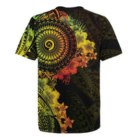 Vanuatu Rugby Jersey Hibisus Polynesian Pattern Reggae LT14 - Polynesian Pride