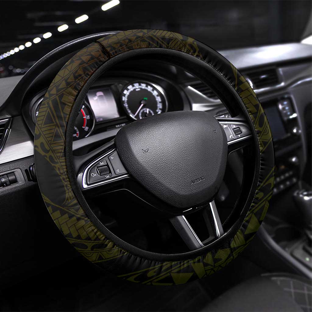Vanuatu Steering Wheel Cover Hibisus Polynesian Pattern Reggae LT14 Universal Fit Reggae - Polynesian Pride