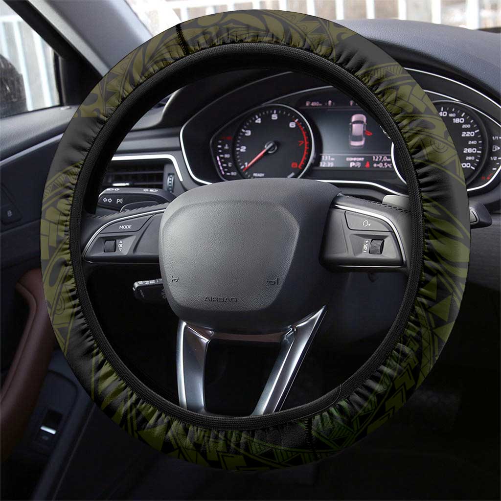 Vanuatu Steering Wheel Cover Hibisus Polynesian Pattern Reggae LT14 - Polynesian Pride