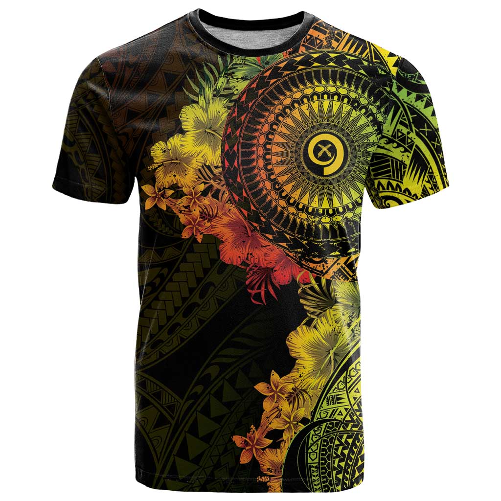 Vanuatu T Shirt Hibisus Polynesian Pattern Reggae - Polynesian Pride